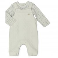 H13536: Baby Bear Quilted 2 Piece Dungaree Outfit (0-9 Months)